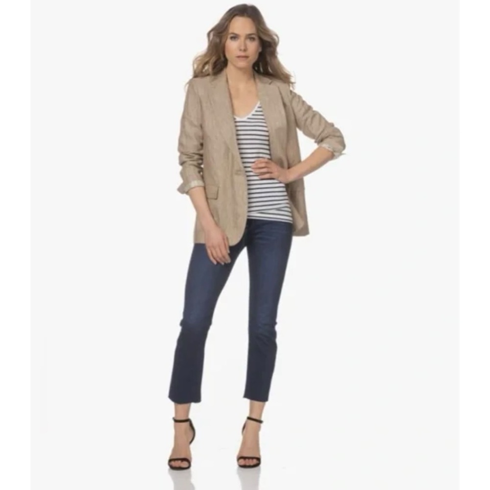 Frame Le High Straight Cropped Jeans in Sanctuary Wash Size 32